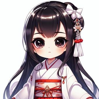 Cute shrine maiden, , JPG and PNG