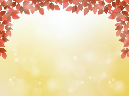 Glittery frame of autumn leaves, autumn background, background, autumn leaves, glitter, JPG and AI