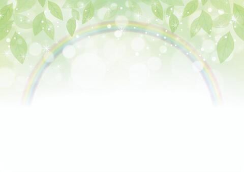 Fresh green and rainbow background 01, leaf, frame, green, JPG and AI