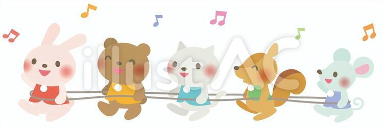 がたんごとん2 電車,電車ごっこ,外遊びのイラスト素材