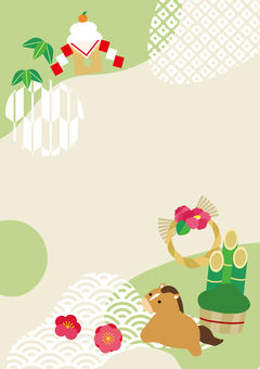 2026年和モダン背景素材2 年始,午年,年賀状素材,背景素材,壁紙,バックグラウンド,2026年,フレーム,枠,可愛いのイラスト素材