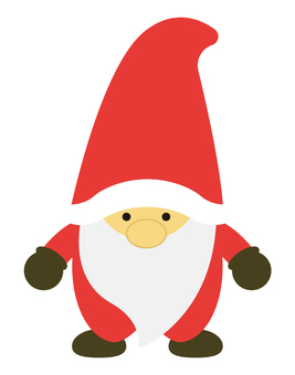 サンタクロースの小人の妖精 サンタ,サンタクロース,妖精,小人,サンタさん,クリスマス,トムテ,ニッセ,トントゥ,かわいいのイラスト素材