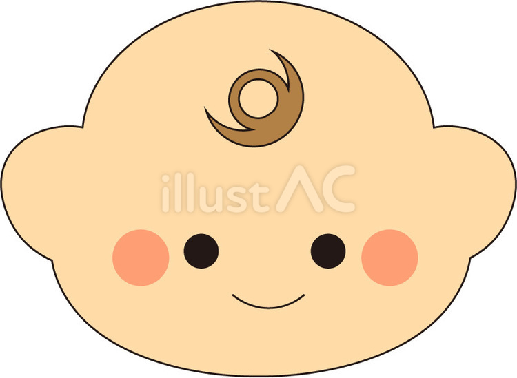 赤ちゃん　顔 赤ちゃん,乳幼児,乳児のイラスト素材