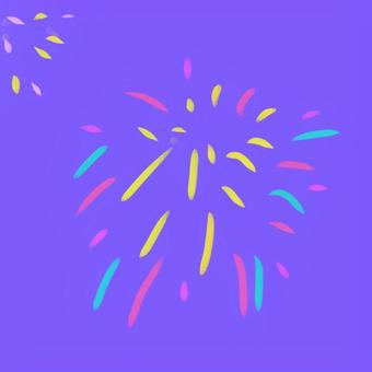 夕方の花火 花火,夕方,夏,涼しさ,シンプルのイラスト素材