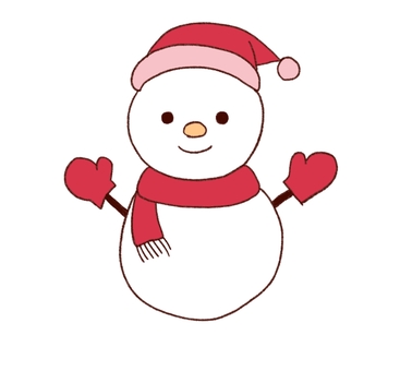 雪だるま 雪だるま,クリスマス,冬,マフラー,手袋,帽子のイラスト素材