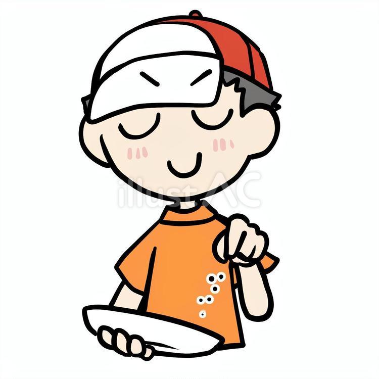 塩を振る少年 少年,塩,振るのイラスト素材