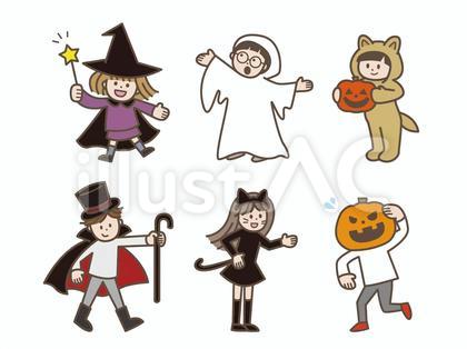 ハロウィン仮装の小学生