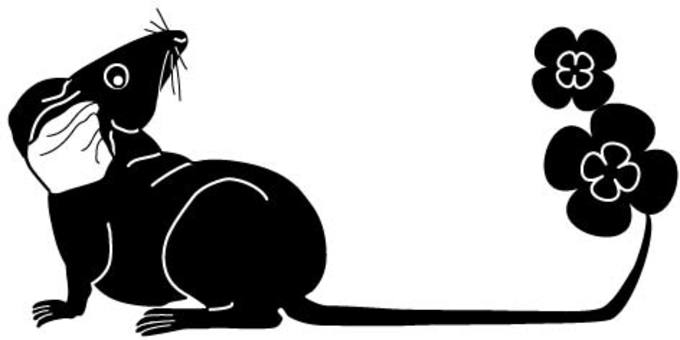 Illustration, a mouse, silhouette, animal, 