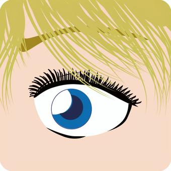 Illustration, manca, a pirang, bangs, 