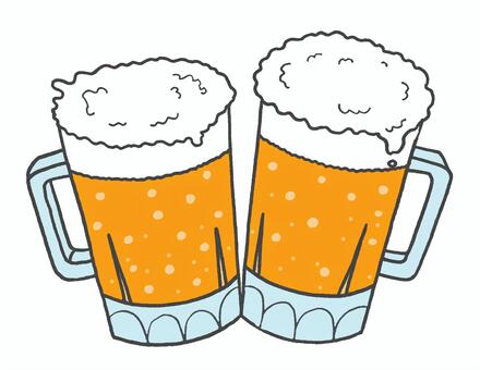 生ビール 生ビール,ジョッキ,乾杯,泡,飲み物,ドリンク,カットイラスト,beer,アルコール,単体のイラスト素材