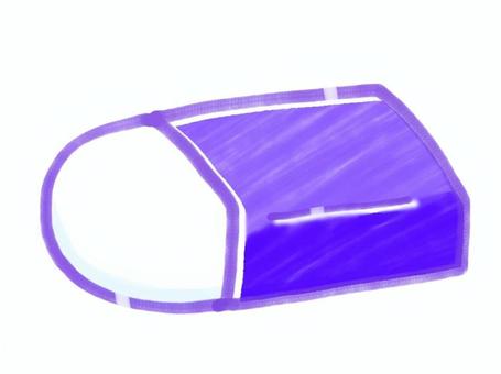 消しゴム(紫) 消しゴム,イレイサー,文房具,ステーショナリー,紫,シンプル,手描きのイラスト素材