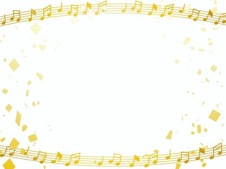 音楽フレーム 音符,音楽,紙吹雪,パーティー,お祝い,背景,カラフル,漫画,キラキラ,紙のイラスト素材