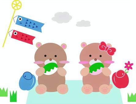 good friend bear, children's day, bear, animal, two, JPG, PNG and AI