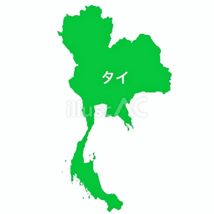 タイの地図の形5 タイ,地図,アジアのイラスト素材
