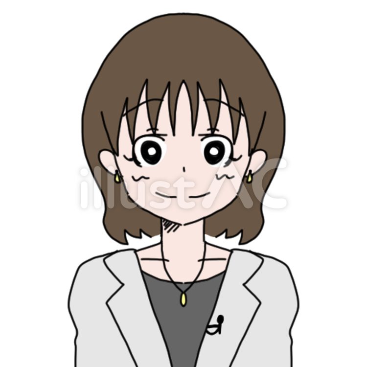 女性アナウンサーイラスト No 7561 無料イラストなら イラストac