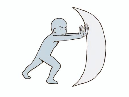 バリアを張るドローイング バリアを張るドローイング デッサン,人形,ラフ,ポーズ,バリア,張る,ドローイング,下書き,防御,守るのイラスト素材