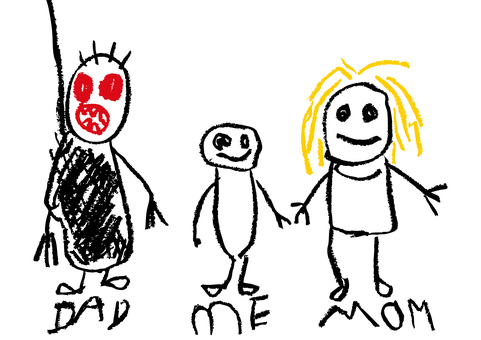 子供の描いた絵-ホラー映画・クレヨン-2 ホラー映画,ホラー,映画,子供,イラスト,落書き,怖い,パパ,ママ,クレヨンのイラスト素材