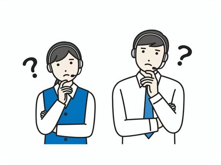 Illustration, operator, to think about, to worry, 