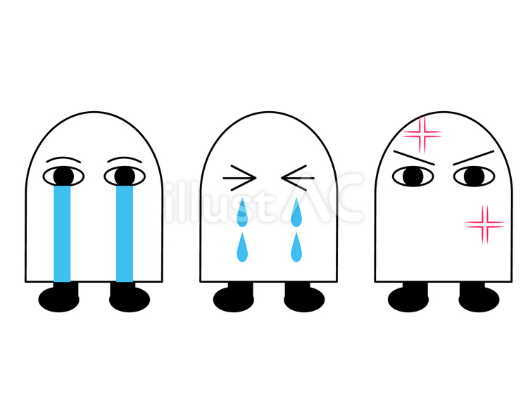 メジェド様表情 メジェド,神,泣くのイラスト素材