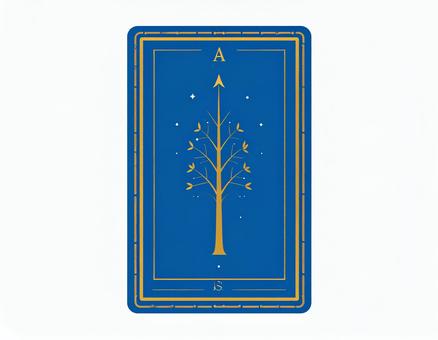 一枚引きのタロットカードのイラスト タロット,タロットカード,占い,スピリチュアル,神秘,占星術,オラクルカード,カードデザイン,魔法,占いイラストのイラスト素材