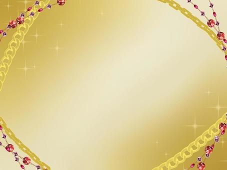 金色と宝石のフレームイラスト 金色と宝石のフレームイラスト 金色,宝石,きらきら,フレーム,背景,壁紙,イラスト,手描きのイラスト素材