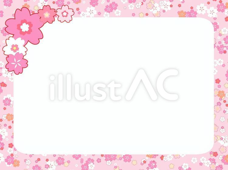 さくらフレーム25 フレーム,桜,春のイラスト素材