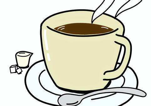 コーヒー コーヒー コーヒー,珈琲,ホットのイラスト素材