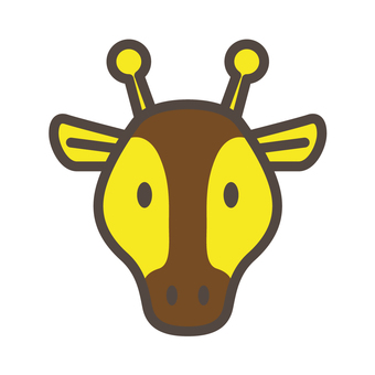 giraffe face, giraffe, animal, only face, JPG, PNG and EPS