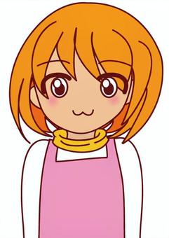 猫口の新妻 猫口の新妻 猫口,新妻,エプロンのイラスト素材