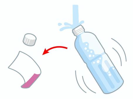 ペットボトルの分別 ペットボトル,リサイクル,分別,ゴミ,ラベル,キャップのイラスト素材