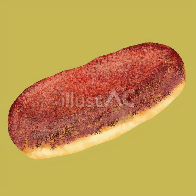 あげぱん（ココア） 食べ物,パン,コッペパンのイラスト素材