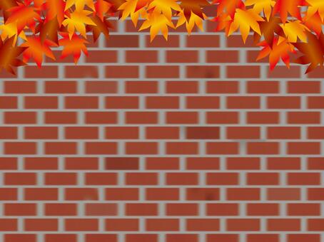 Brick (4) Autumn leaves, , JPG, PNG and AI