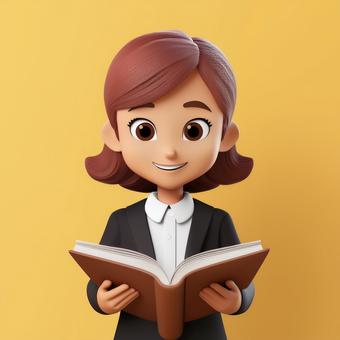 本読みをしている女性 本読みをしている女性 人物,本,読むのイラスト素材