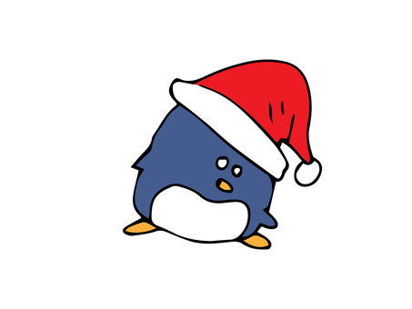 Illustration, penguin, christmas, december, 