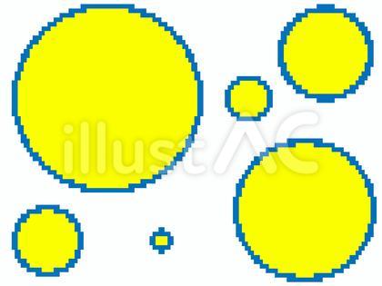 ドット絵ふうの円サイズ違い