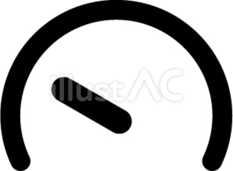 半円メーターアイコン メーター,メモリ,量のイラスト素材