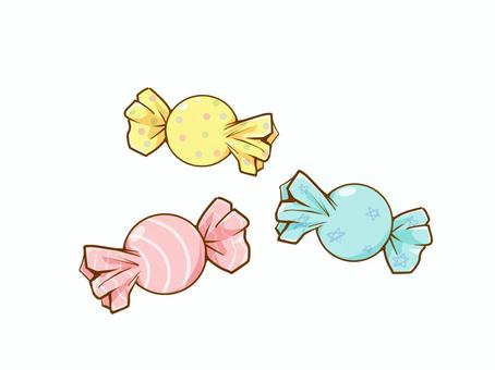 飴玉たち 飴玉,お菓子,食べ物,キャンディ,手描きのイラスト素材