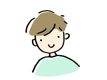 男の子のカットイラスト