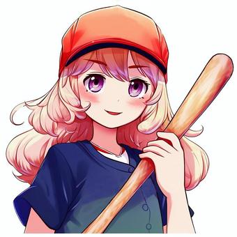 Illustration, moe, baseball, a smile, 