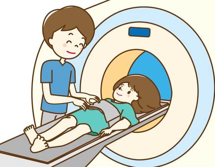 Illustration, mri, ct inspection, chest, 