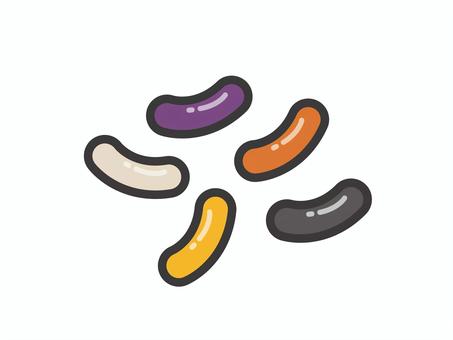 ゼリービーンズ03 ゼリービーンズ03 ゼリービーンズ,お菓子,グミ,スイーツ,食べ物,アイコン,マーク,シンプルのイラスト素材