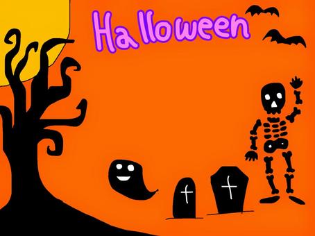ハロウィン背景 ハロウィン背景 ハロウィン,10月,ガイコツのイラスト素材