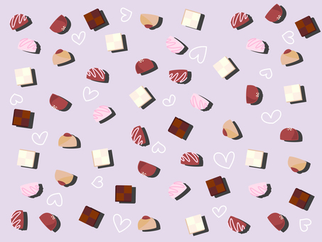 バレンタインラッピングハート(パープル)