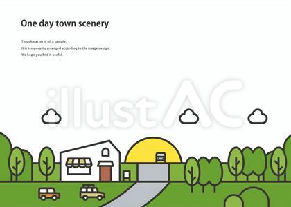 街の風景 カフェ Ver.2 朝日