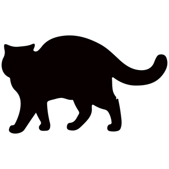 Free cut picture material/cat silhouette, , JPG, PNG and AI