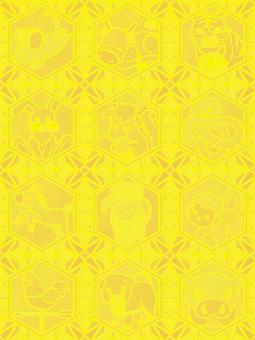 シームレスなモザイク　干支　　o　金色 十二支,干支,動物,正月,年賀状,背景素材,バックグラウンド,モザイク,六角形,六角のイラスト素材