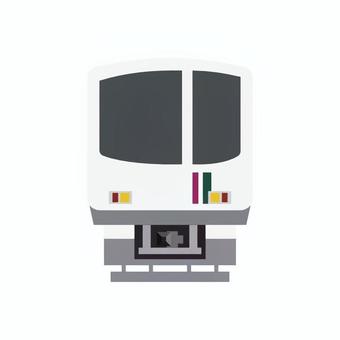 日暮里・舎人ライナー300形電車アイコン 電車,乗り物,鉄道,交通,列車,車両,日暮里舎人ライナー,東京都交通局,アイコン,シンプルのイラスト素材