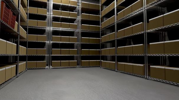 ダンボールが山積みの倉庫 倉庫,荷物,倉庫作業,段ボール,仕事,在庫,山積み,室内,物置,保管庫のイラスト素材