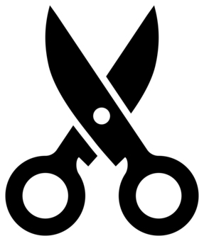 ハサミのアイコン 黒 ハサミ,アイコン,切る,美容院,美容室,道具,文房具,刃物,床屋,工作のイラスト素材