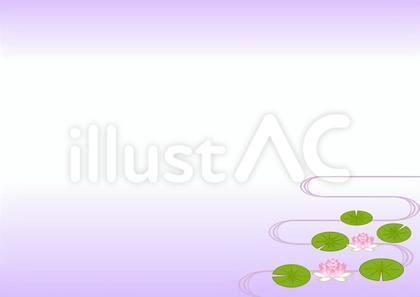 蓮の花と蓮の葉と流水文様の仏事の背景